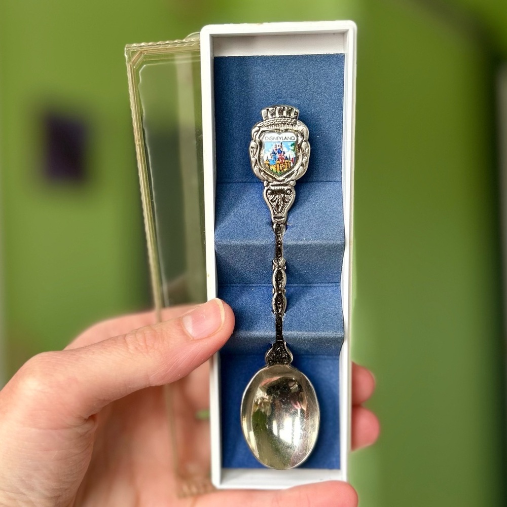 VTG Encased Disney Disneyland Spoon Collectible Engraved Etched Decorative Art